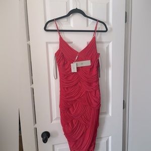 Beautiful ruched pink cocktail dress! NWT!